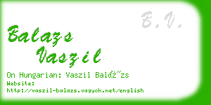 balazs vaszil business card